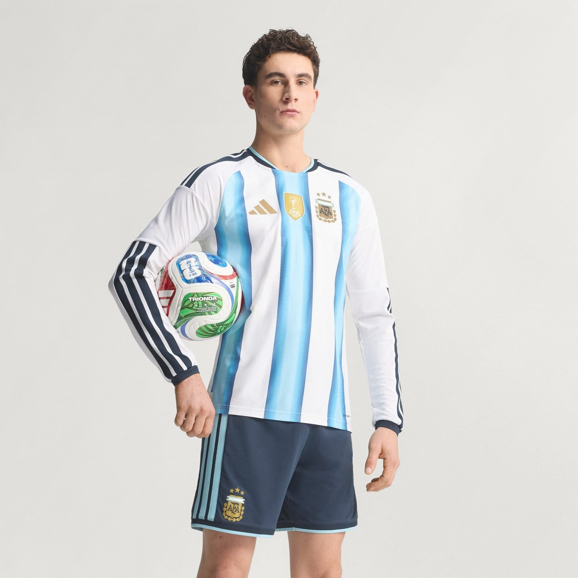 Áo Adidas Argentina 26 Home Authentic Long Sleeve Jersey KA8068 - Ảnh 3