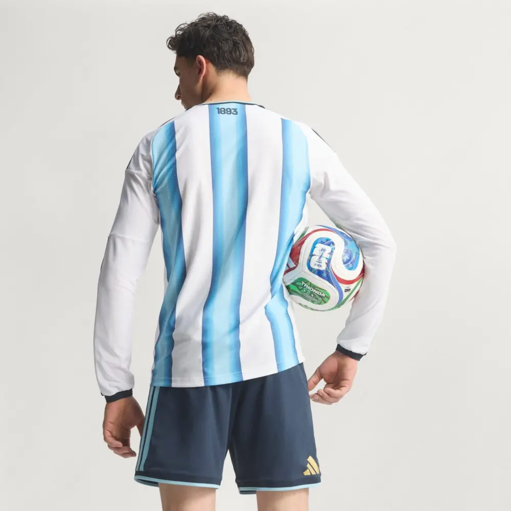 Alternative view of Áo Adidas Argentina 26 Home Authentic Long Sleeve Jersey KA8068