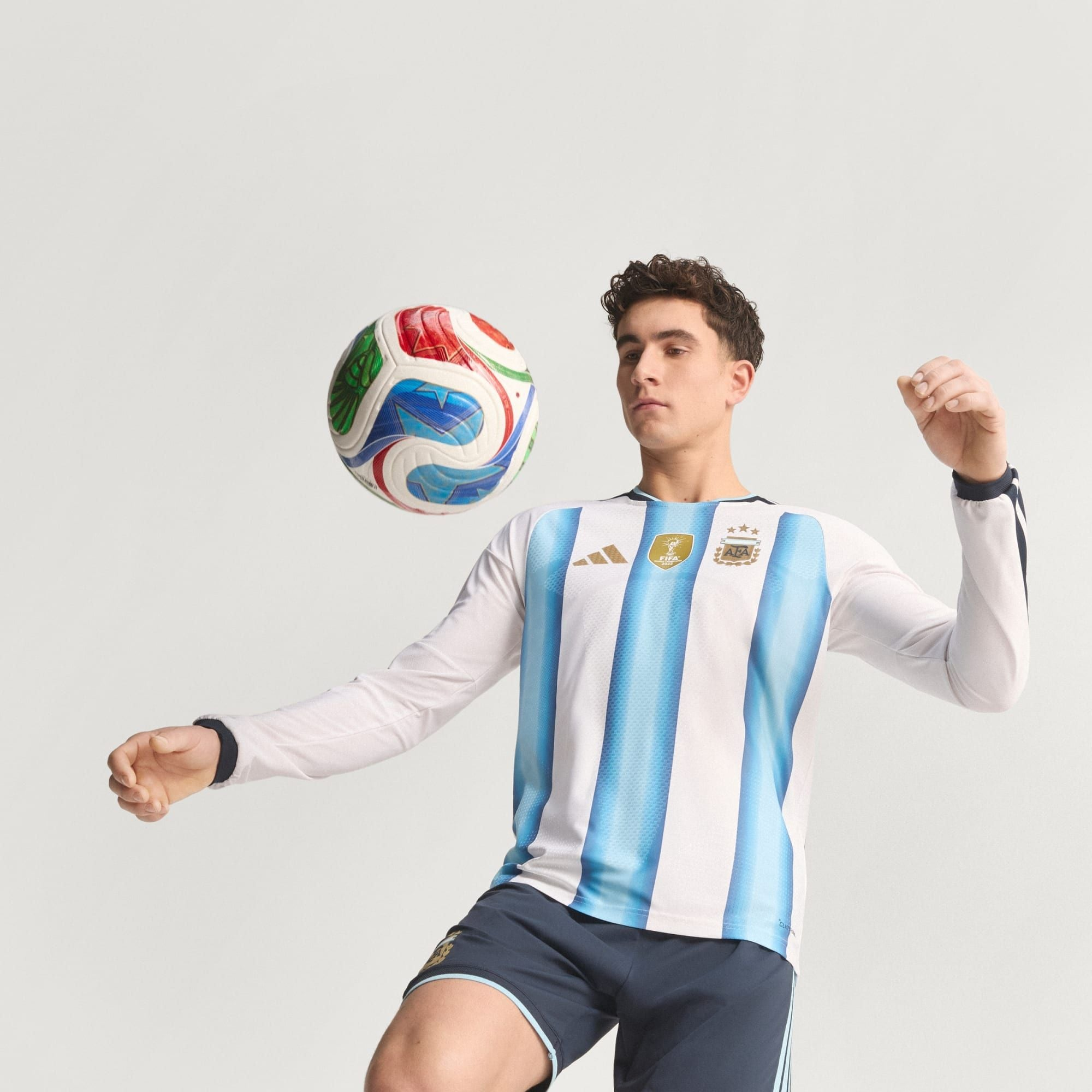 Áo Adidas Argentina 26 Home Authentic Long Sleeve Jersey KA8068 - Ảnh 5