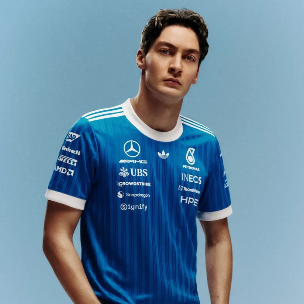 Áo Adidas Mercedes AMG Petronas F1 Authentic Jersey 'Blue' KT5127 - Ảnh 5