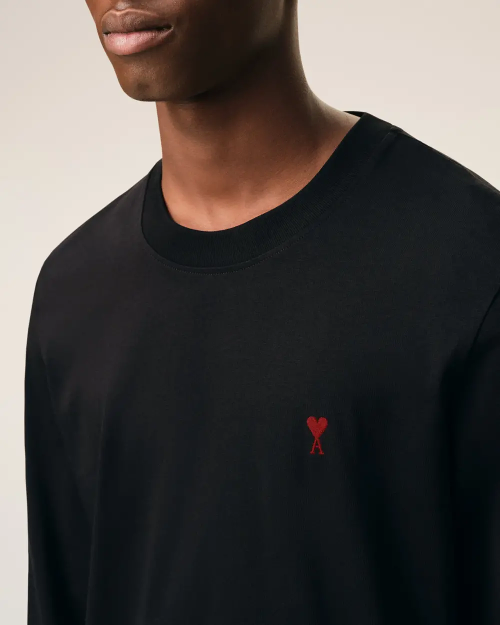 Áo Ami De Coeur Longlseeves T-Shirt 'Black' BFUTS235-724-001 - Ảnh 3