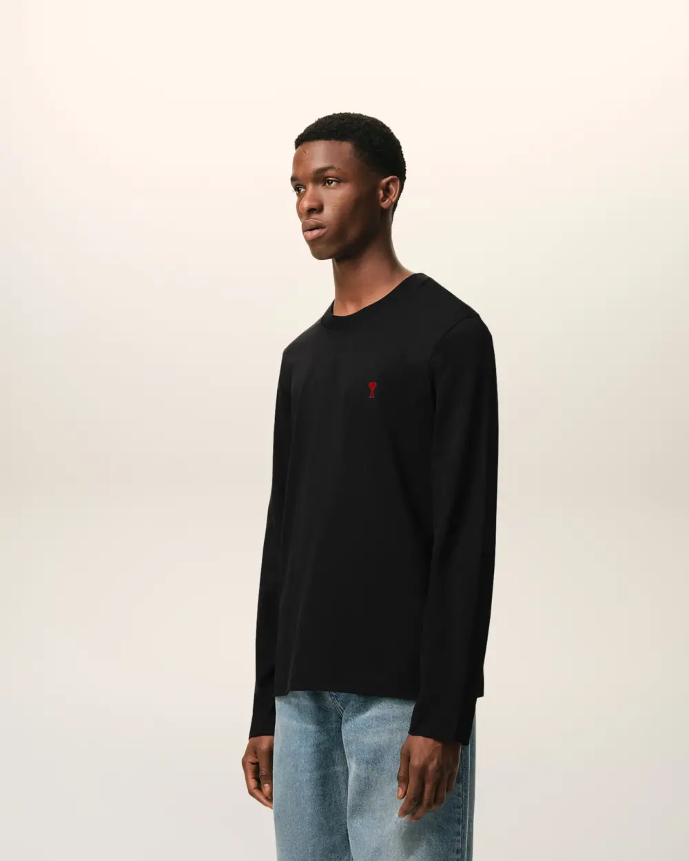 Áo Ami De Coeur Longlseeves T-Shirt 'Black' BFUTS235-724-001 - Ảnh 5