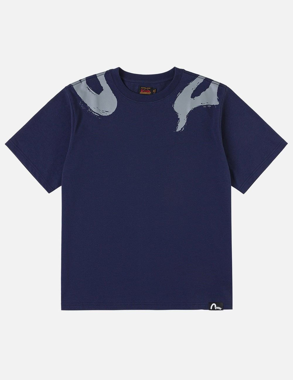 Alternative view of Áo Evisu Brushstroke Logo T-Shirt 'Navy' 2ESHTM6TS7039RXCT