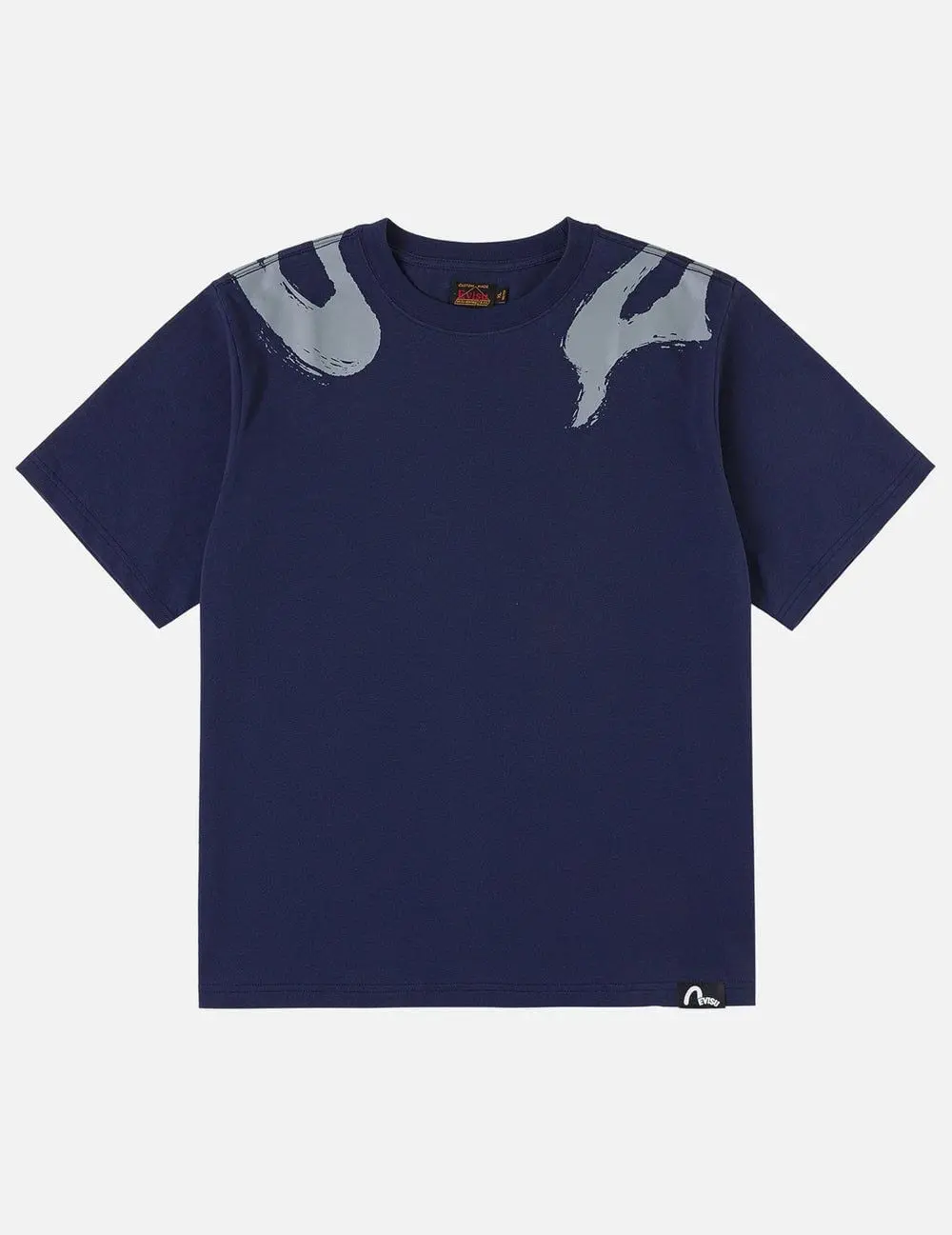 Alternative view of Áo Evisu Brushstroke Logo T-Shirt 'Navy' 2ESHTM6TS7039RXCT