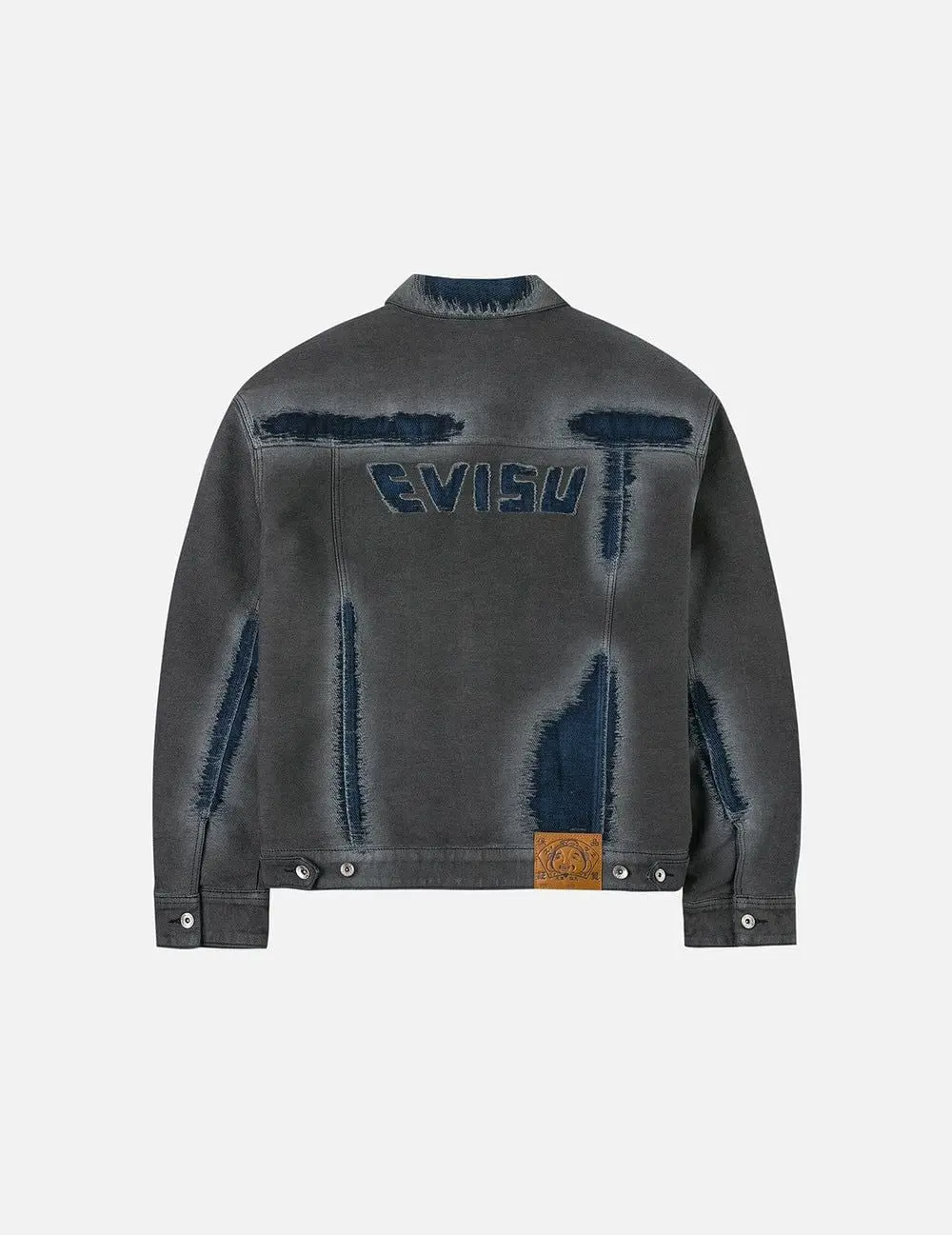 Alternative view of Áo Evisu Distressed Seagull Denim Jacket 'Indigo' 2EAHTM5DJ1018RXDQ