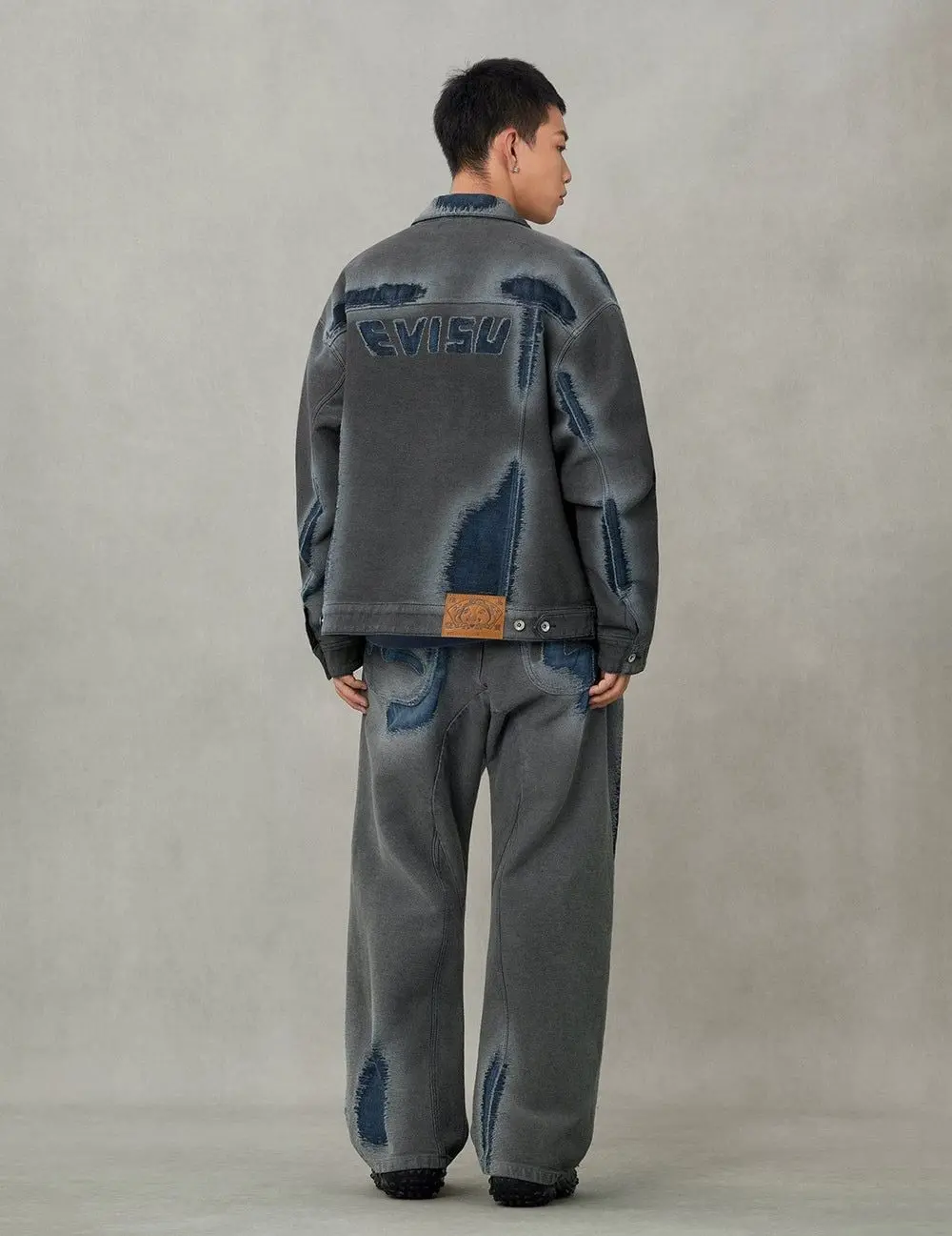 Áo Evisu Distressed Seagull Denim Jacket 'Indigo' 2EAHTM5DJ1018RXDQ - Ảnh 4