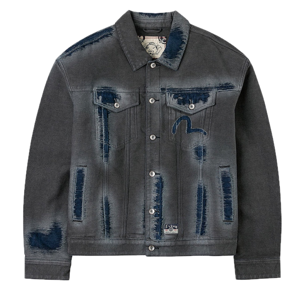 Áo Evisu Distressed Seagull Denim Jacket 'Indigo' 2EAHTM5DJ1018RXDQ