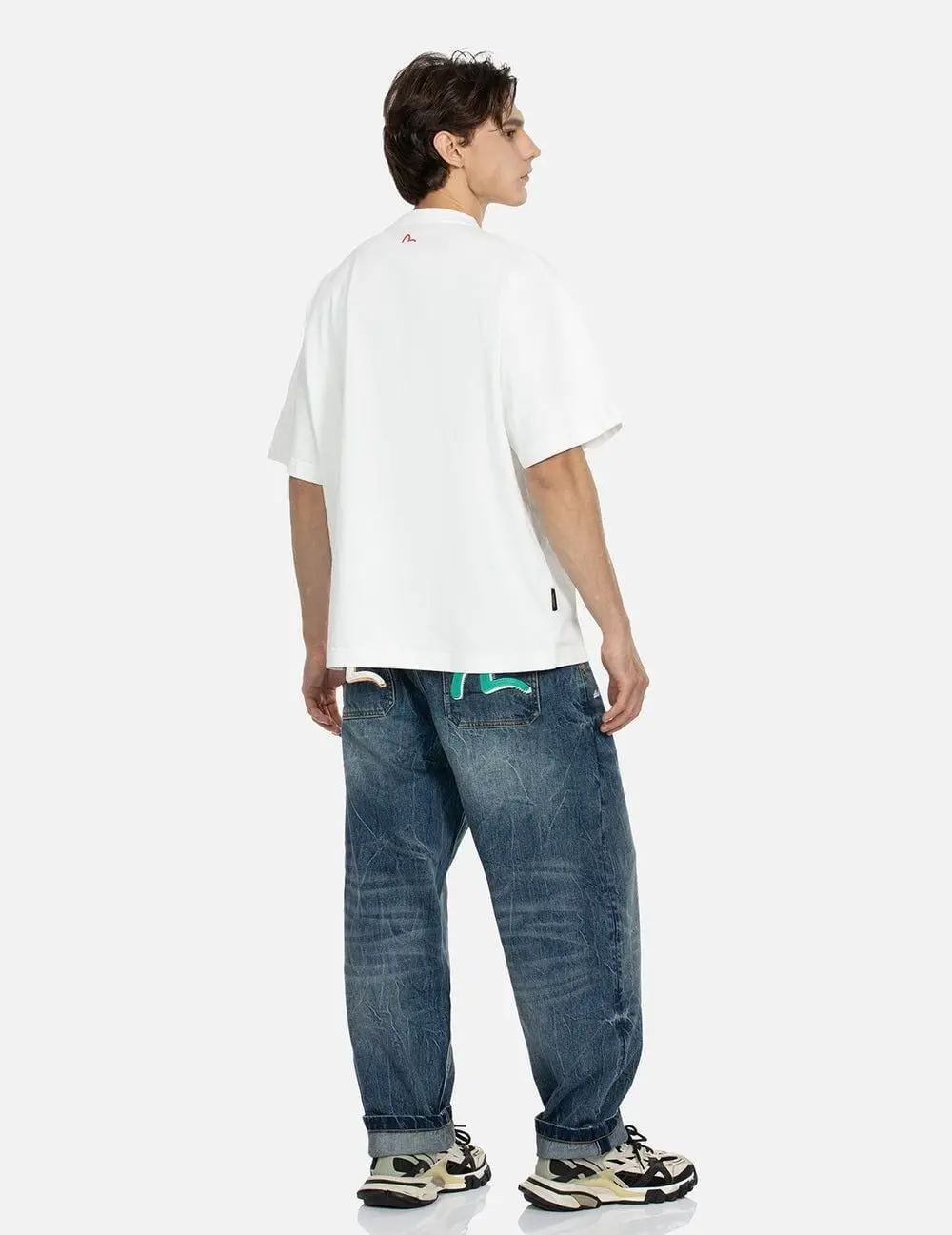 Áo Evisu Godhead Koinobori Print T-shirt 'White' 2ESHTM4TS8052LFCT - Ảnh 4