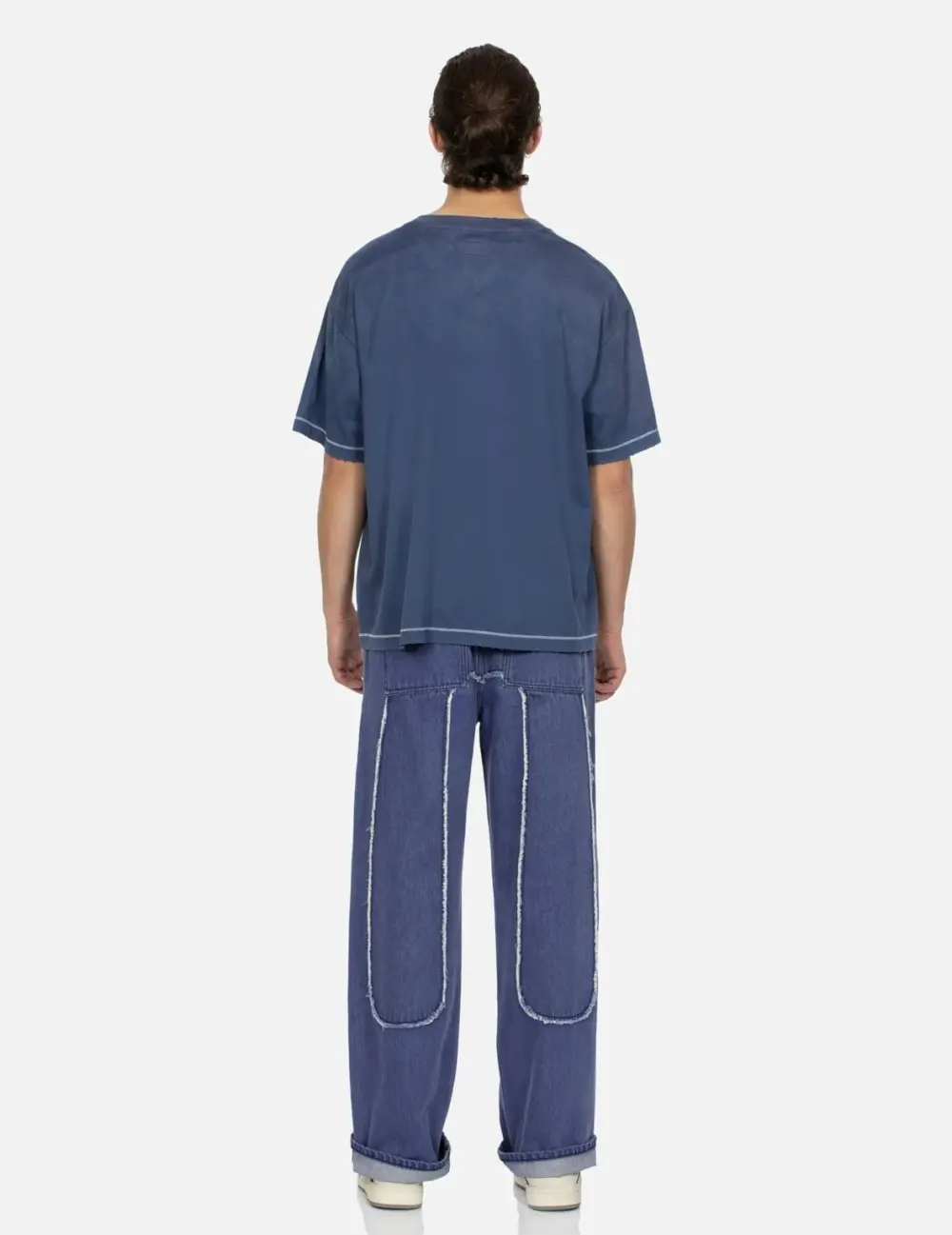 Alternative view of Áo Evisu Logo Print Boxy T-shirt 'Navy' 2EAMAM4TS1146BZCT