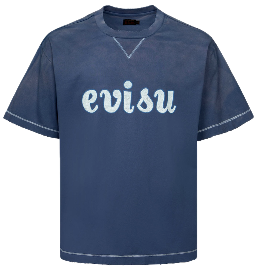 Áo Evisu Logo Print Boxy T-shirt 'Navy' 2EAMAM4TS1146BZCT