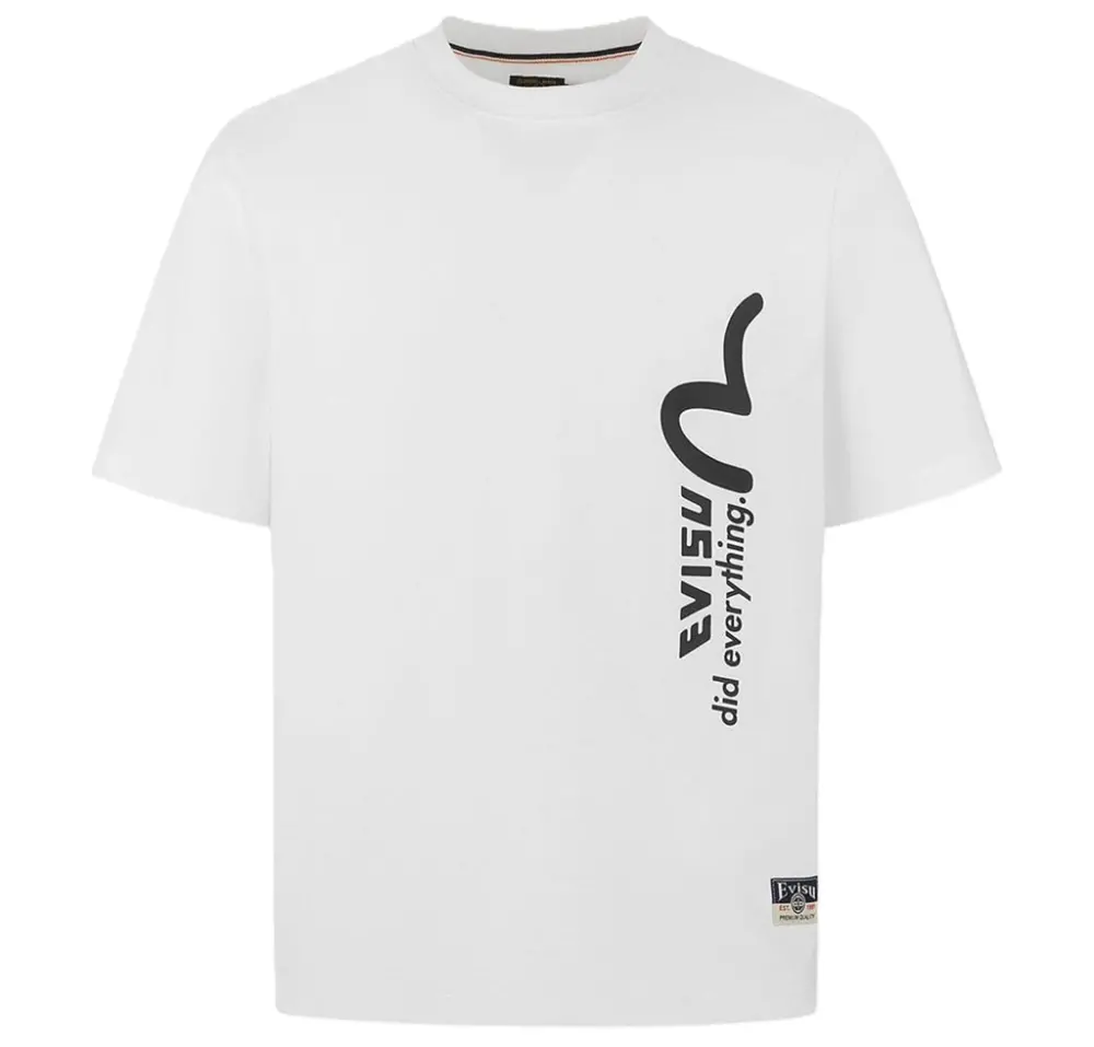 Áo Evisu Logo Slogan Print Fit T-shirt 'White' 2ESHTM5TS1206XXCT