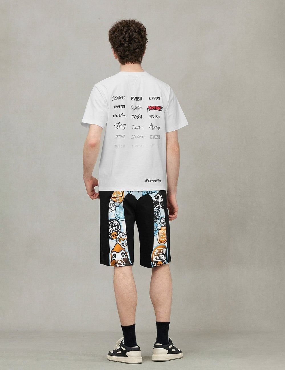 Áo Evisu Logo Slogan Print Fit T-shirt 'White' 2ESHTM5TS1206XXCT - Ảnh 4