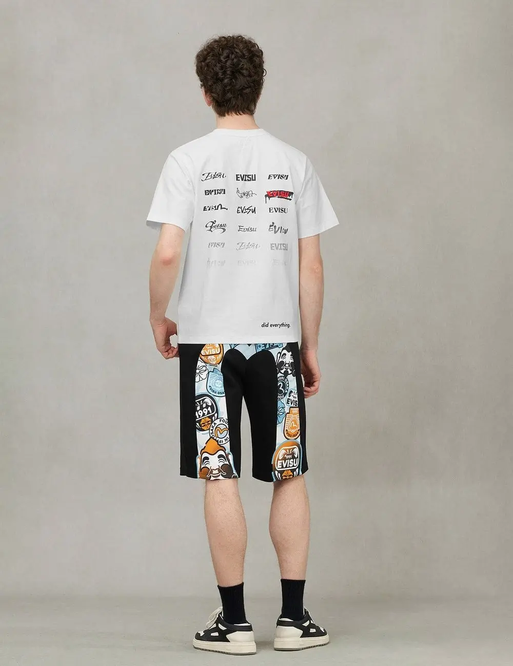 Áo Evisu Logo Slogan Print Fit T-shirt 'White' 2ESHTM5TS1206XXCT - Ảnh 4
