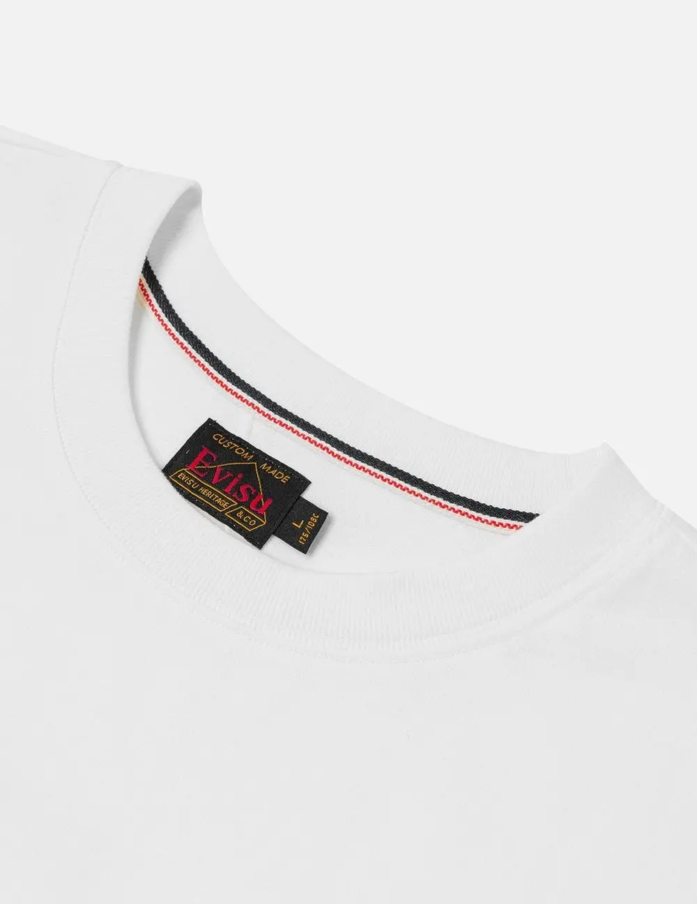 Alternative view of Áo Evisu Logo Slogan Print Fit T-shirt 'White' 2ESHTM5TS1206XXCT