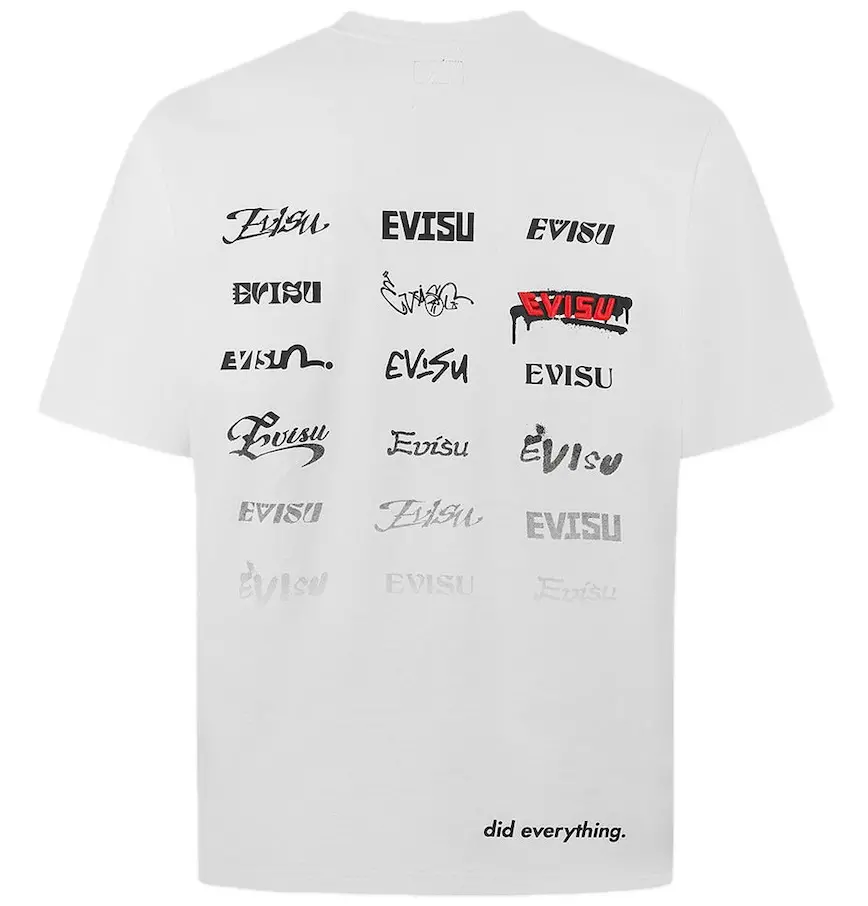 Áo Evisu Logo Slogan Print Fit T-shirt 'White' 2ESHTM5TS1206XXCT - Ảnh 6