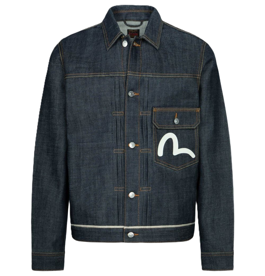 Áo Evisu Panda Daicock Denim Jacket 'Indigo' 2ESHTM4DJ7005XXDP