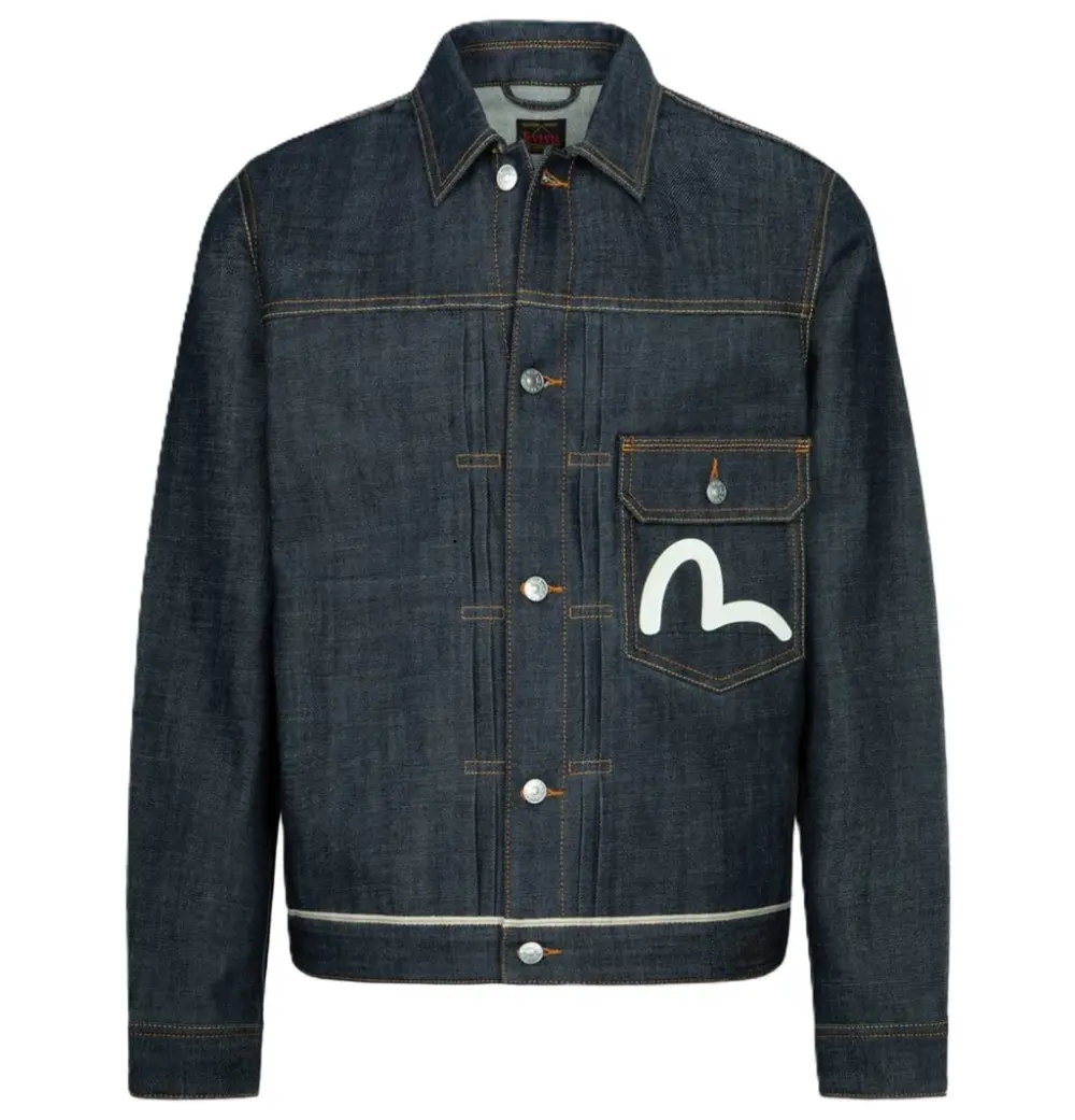 Áo Evisu Panda Daicock Denim Jacket 'Indigo' 2ESHTM4DJ7005XXDP