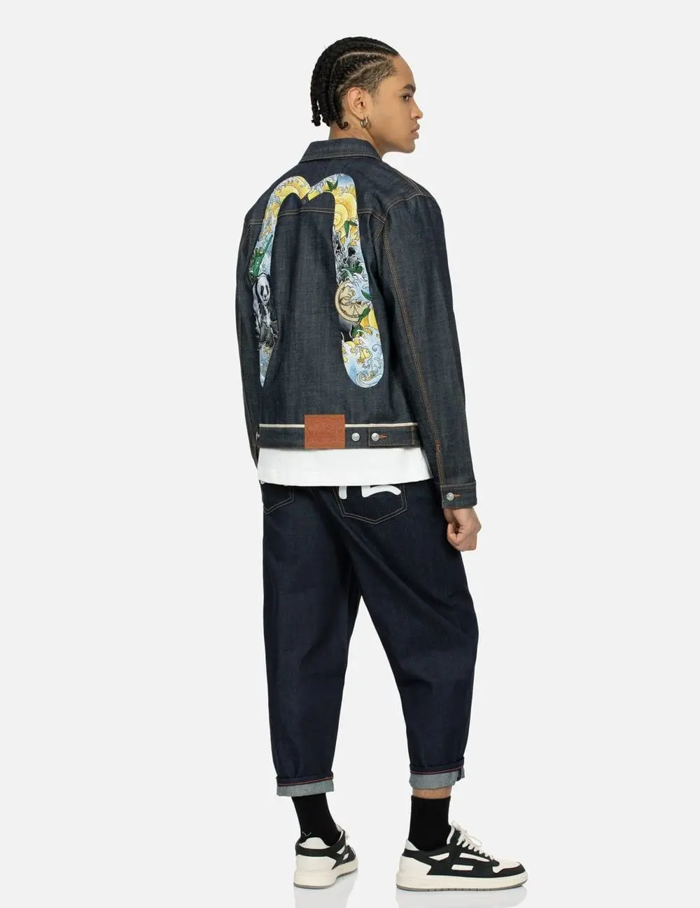 Áo Evisu Panda Daicock Denim Jacket 'Indigo' 2ESHTM4DJ7005XXDP - Ảnh 5