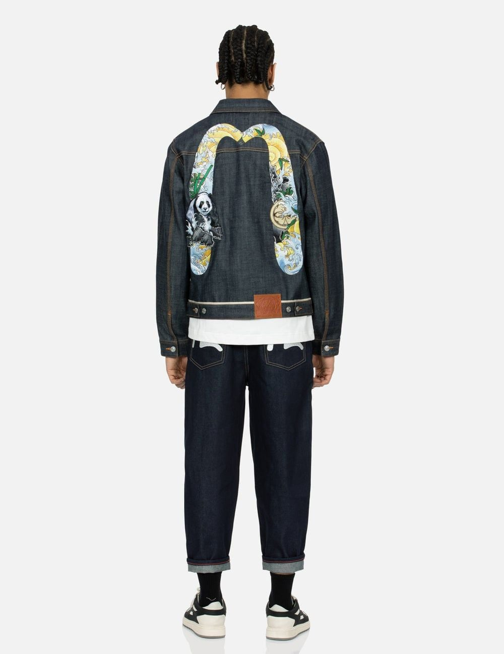 Áo Evisu Panda Daicock Denim Jacket 'Indigo' 2ESHTM4DJ7005XXDP - Ảnh 3