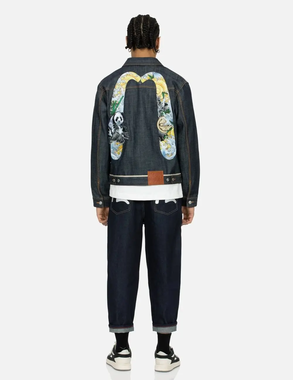 Áo Evisu Panda Daicock Denim Jacket 'Indigo' 2ESHTM4DJ7005XXDP - Ảnh 3