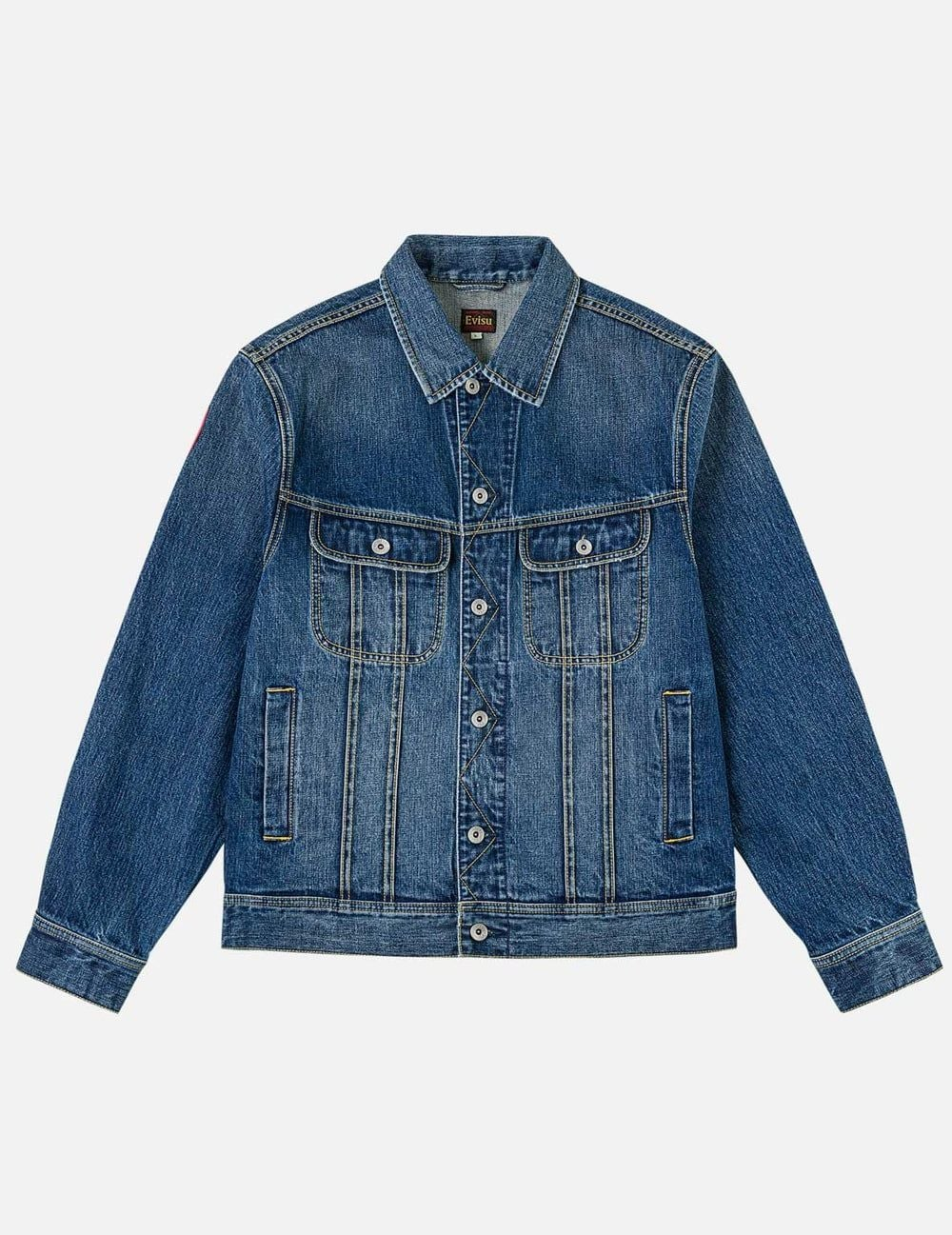 Alternative view of Áo Evisu Riders Denim Jacket 'Indigo' 2ESEJM6DJ6000XXDN