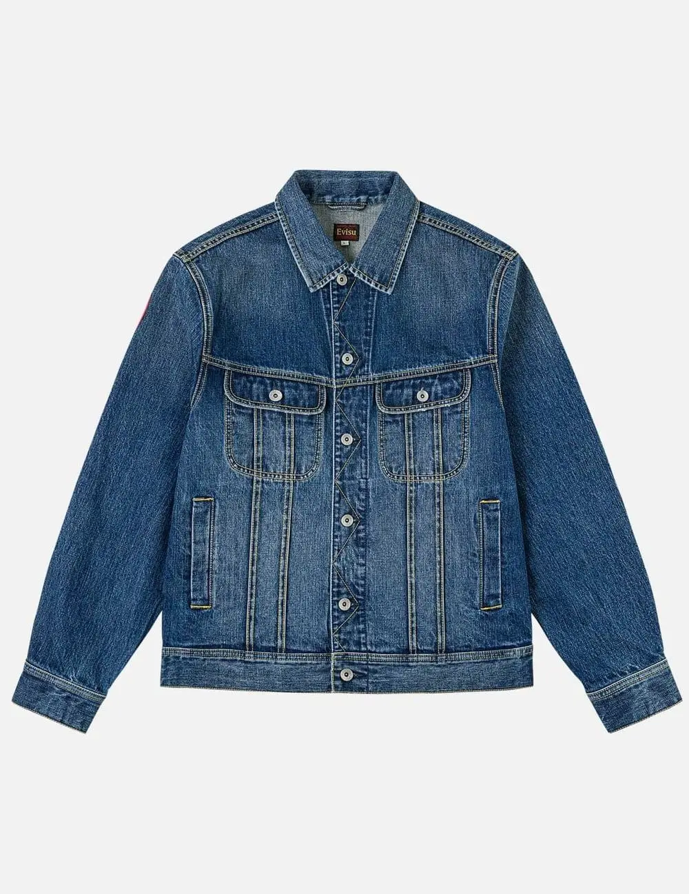 Alternative view of Áo Evisu Riders Denim Jacket 'Indigo' 2ESEJM6DJ6000XXDN