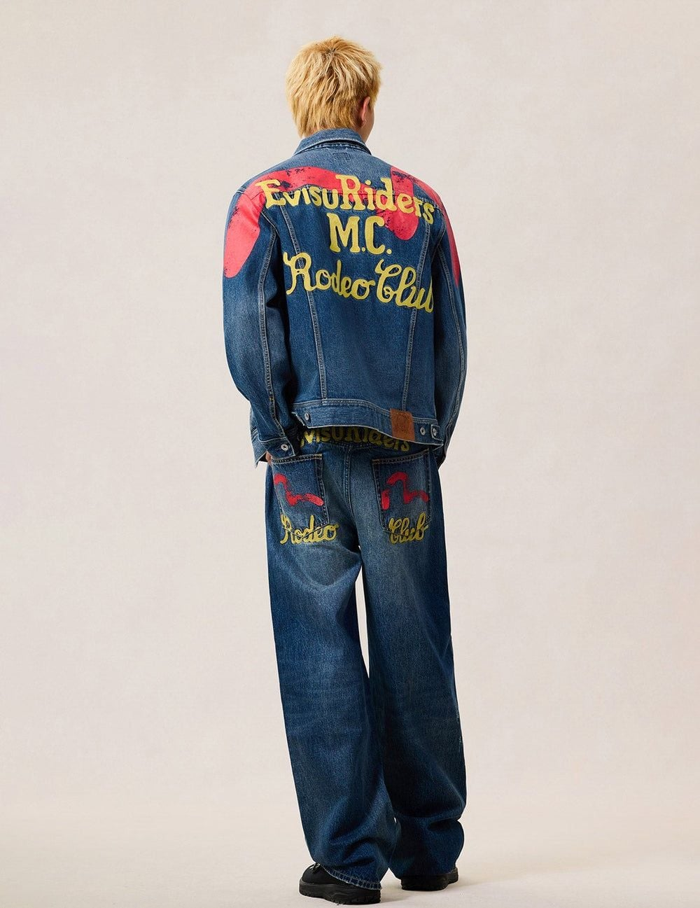 Áo Evisu Riders Denim Jacket 'Indigo' 2ESEJM6DJ6000XXDN - Ảnh 4