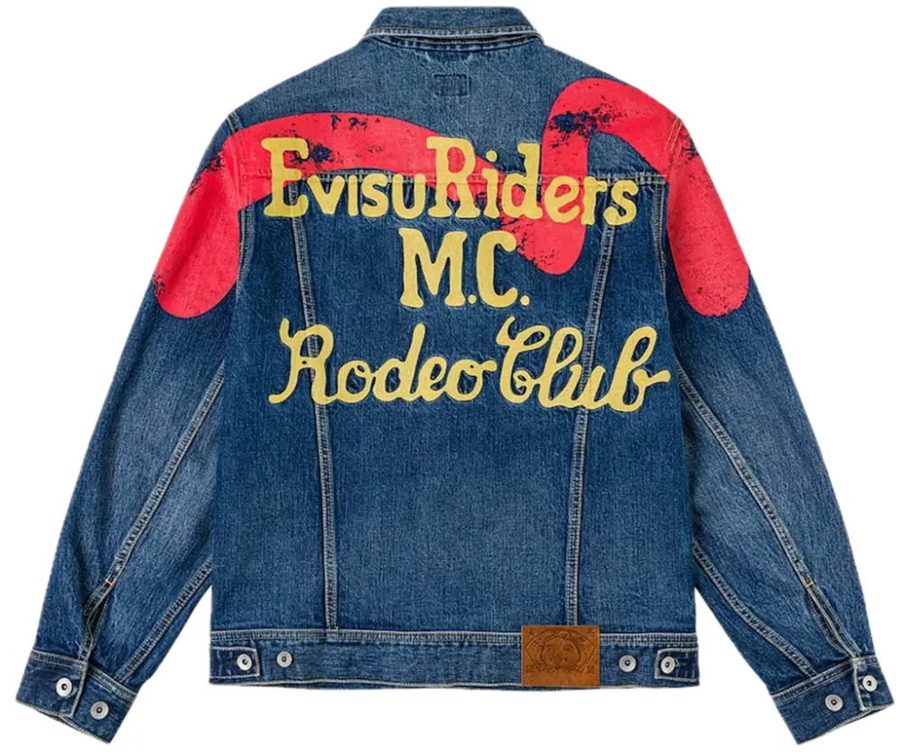 Áo Evisu Riders Denim Jacket 'Indigo' 2ESEJM6DJ6000XXDN