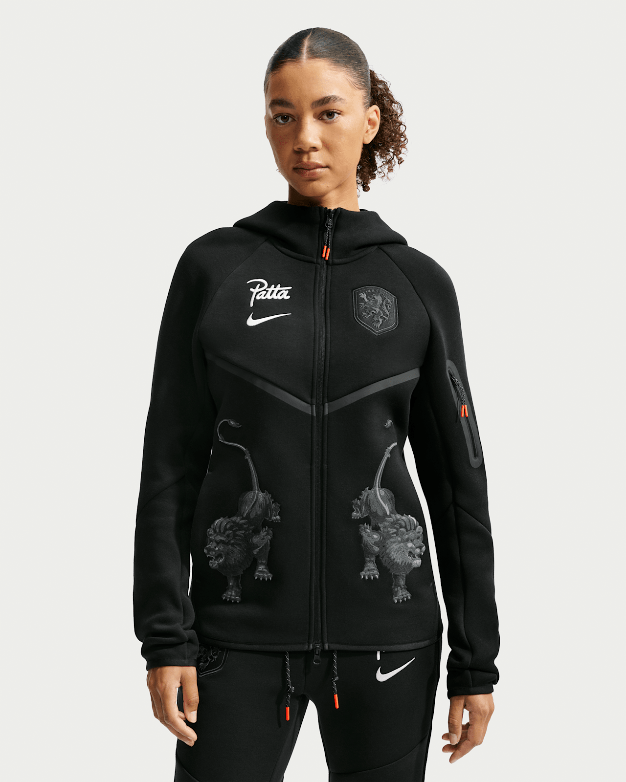 Áo Nike Netherlands x Patta Tech Fleece Windrunner Hoodie IM3206-010 - Ảnh 3