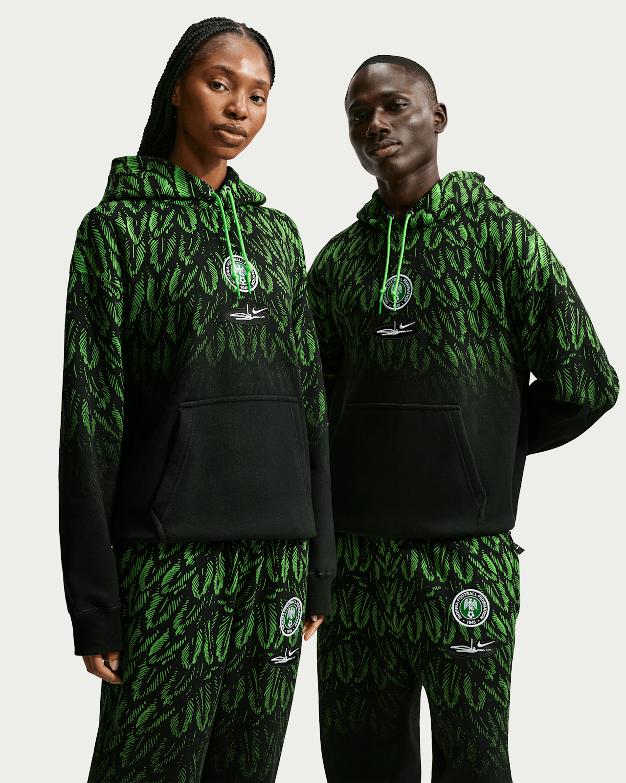 Áo Nike Nigeria x Slawn Fleece Hoodie IR5219-010 - Ảnh 5