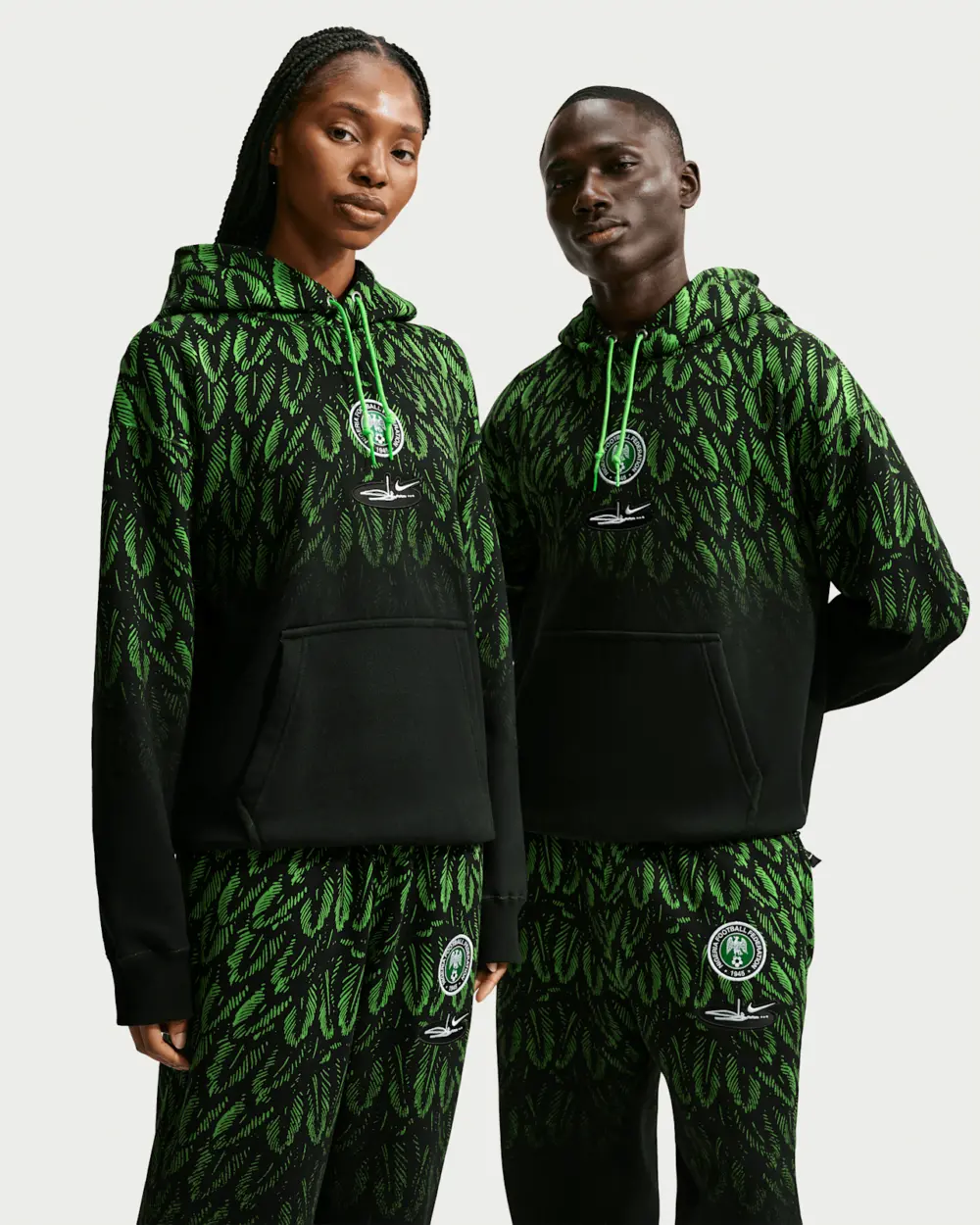 Áo Nike Nigeria x Slawn Fleece Hoodie IR5219-010 - Ảnh 5