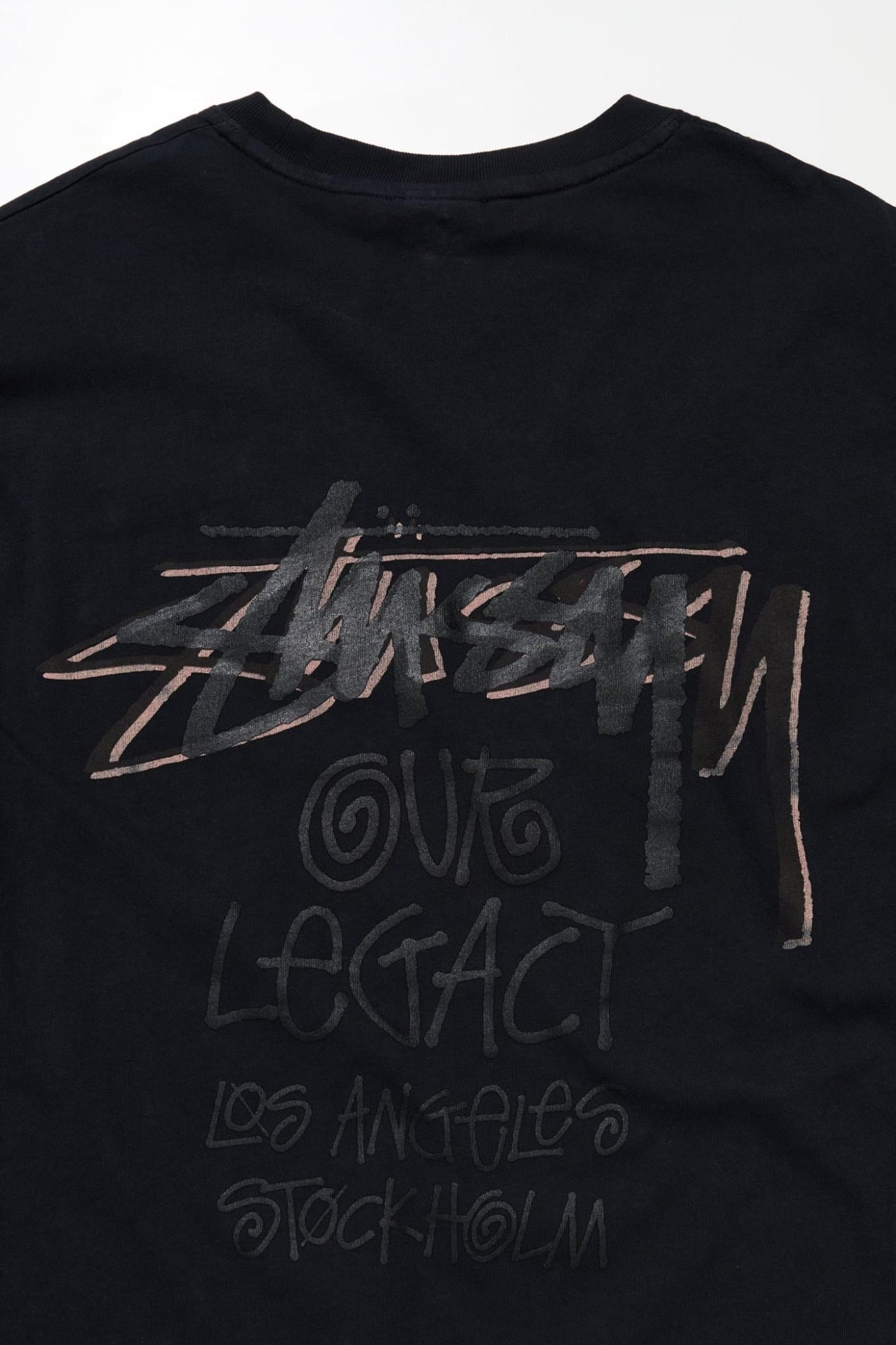 Áo Stussy x Our Legacy OL Drop Shadow Pig Tee 'Black' ST3903745BLUEV10 - Ảnh 3