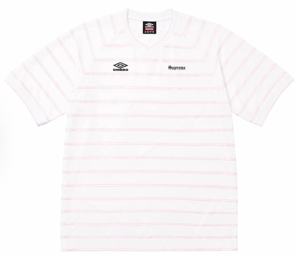 Áo Supreme x Umbro Stripe Soccer Jersey 'White' SUP-SS25-128