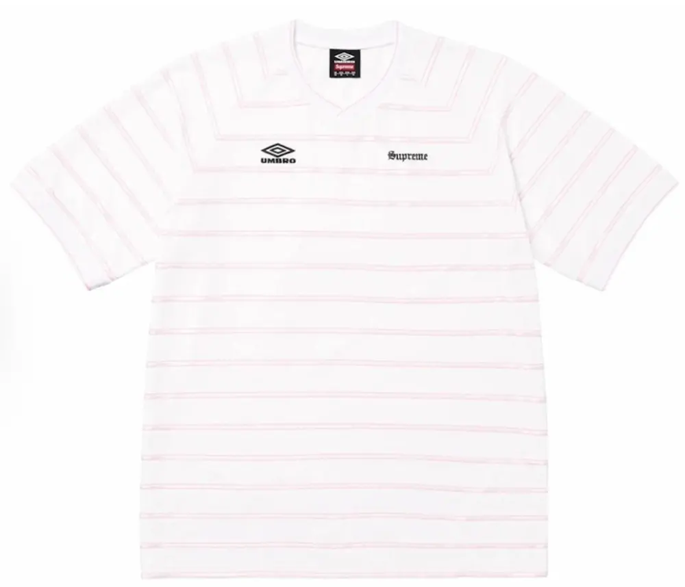 Áo Supreme x Umbro Stripe Soccer Jersey 'White' SUP-SS25-128
