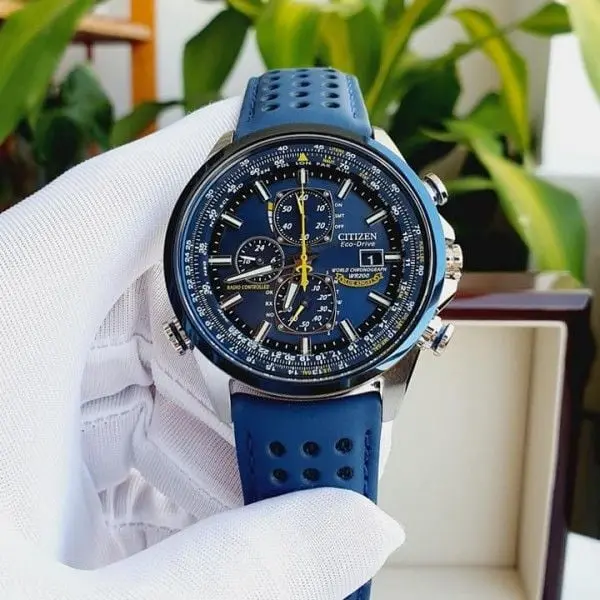 Đồng Hồ CITIZEN Eco Drive Angels World Chronograph Watch 'Blue' AT8020-03L - Ảnh 5