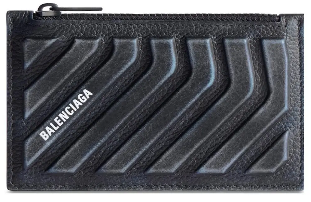 Ví Balenciaga Car Grained Calfskin Card Holder 'Black' 6637142AAD61091