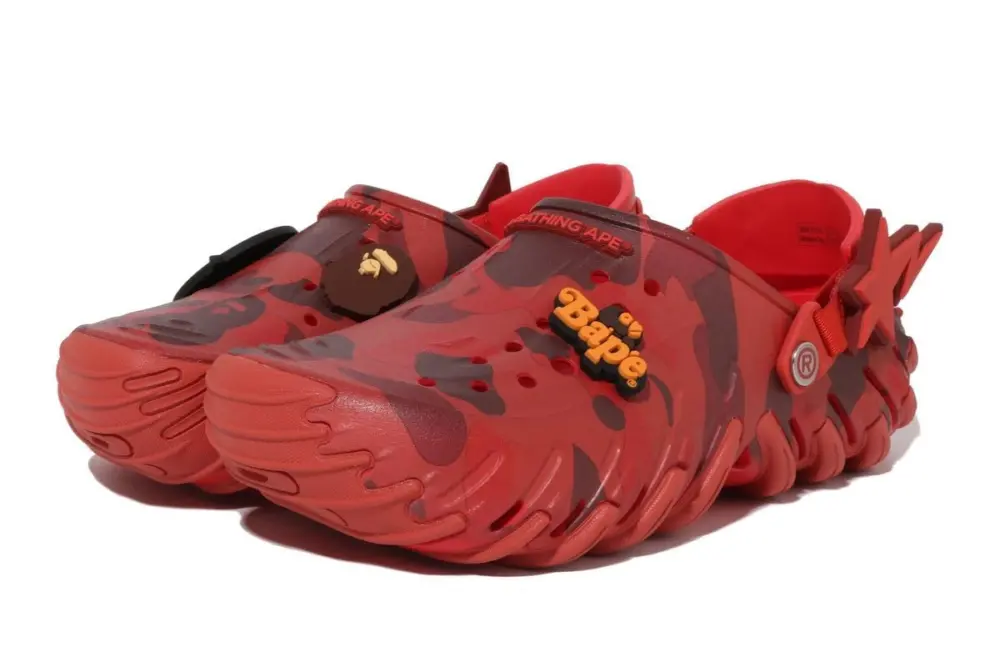 Dép Bape X Crocs - Echo 'Red' 0ZXSDM927911Q - Ảnh 4