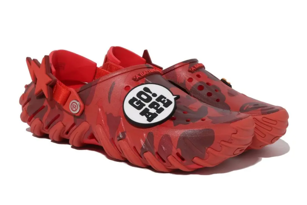 Dép Bape X Crocs - Echo 'Red' 0ZXSDM927911Q - Ảnh 3
