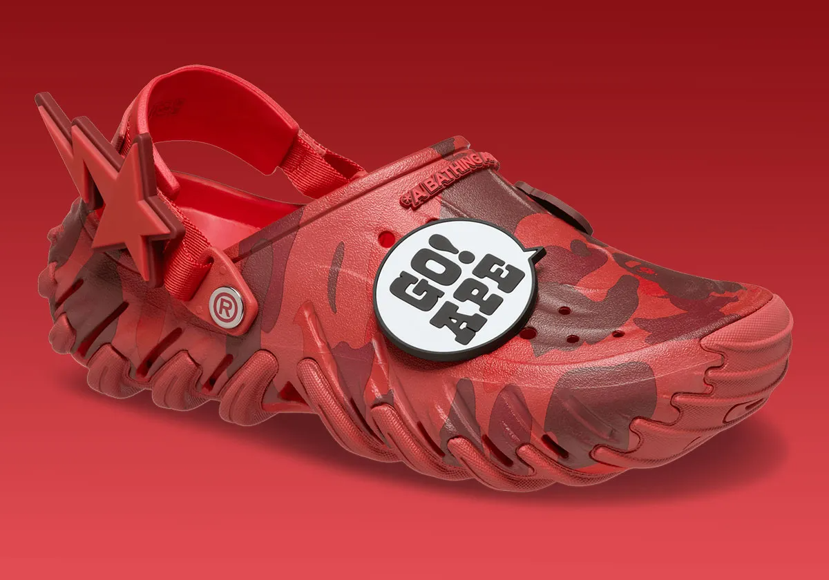 Dép Crocs Echo RO Clog x 'Bape Flame' 213140-8C1 - Ảnh 3