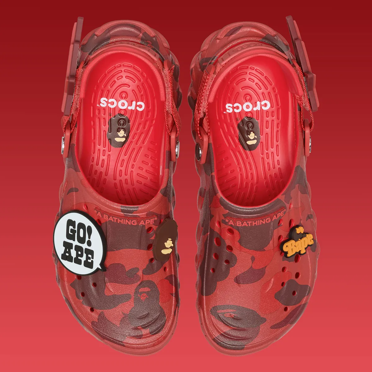 Dép Crocs Echo RO Clog x 'Bape Flame' 213140-8C1 - Ảnh 4