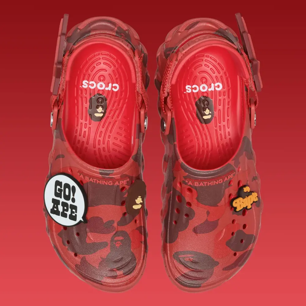 Dép Crocs Echo RO Clog x 'Bape Flame' 213140-8C1 - Ảnh 4