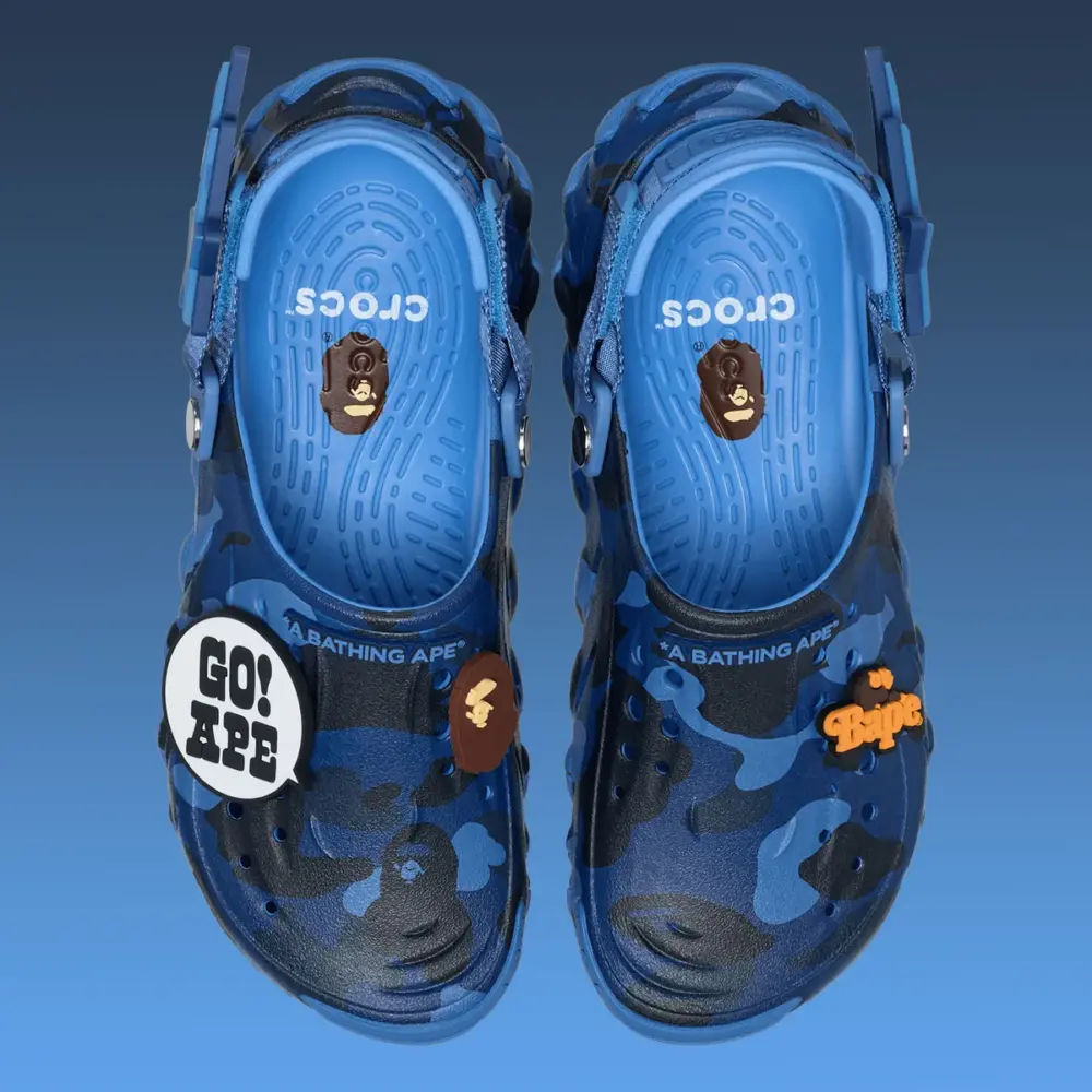 Dép Crocs Echo RO Clog x Bape 'Powder Blue' 213140-4SN - Ảnh 4
