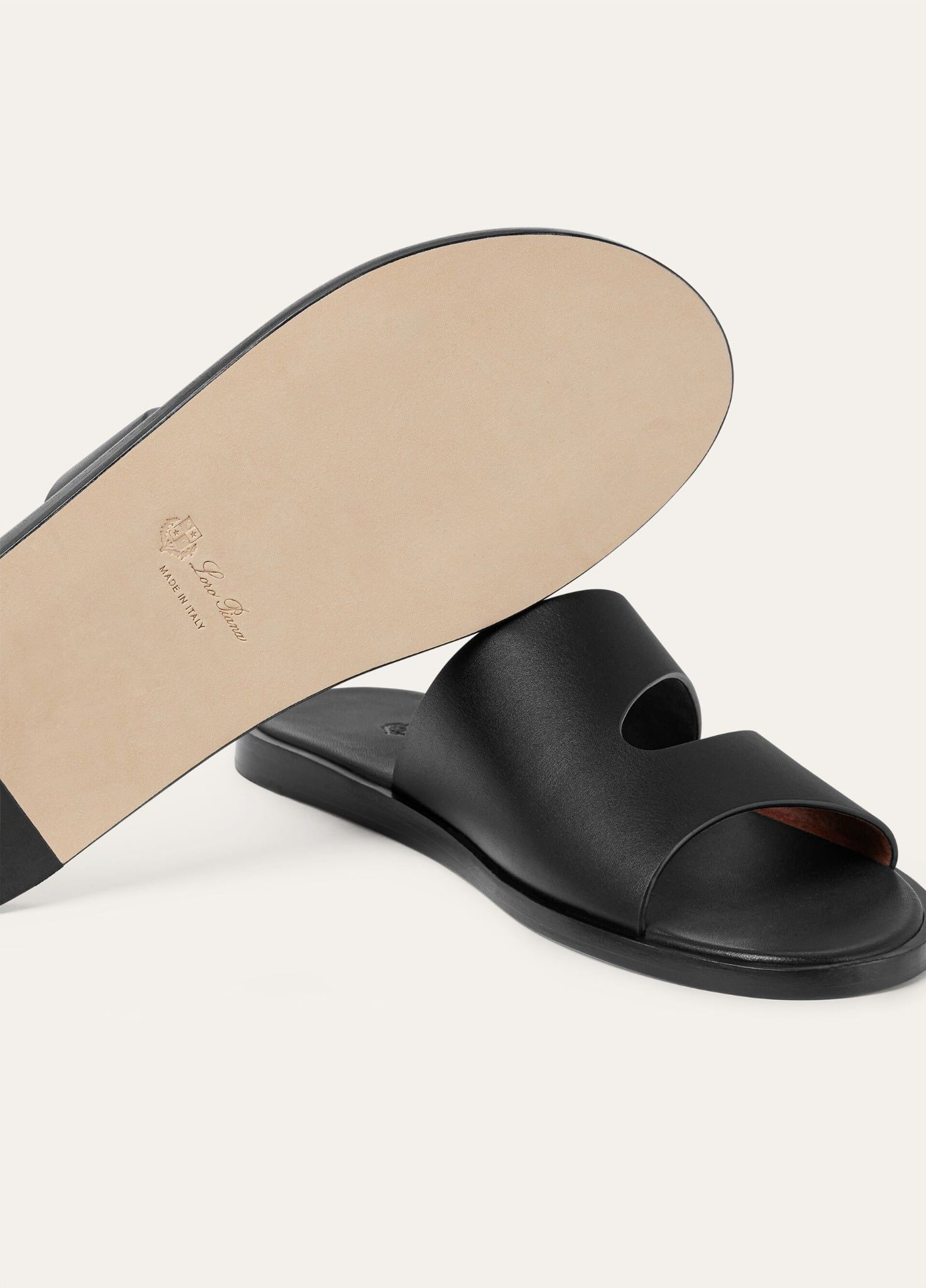 Alternative view of Dép Loro Piana Pilat Plain Walk Sandal 'Black' FAP1185-8000