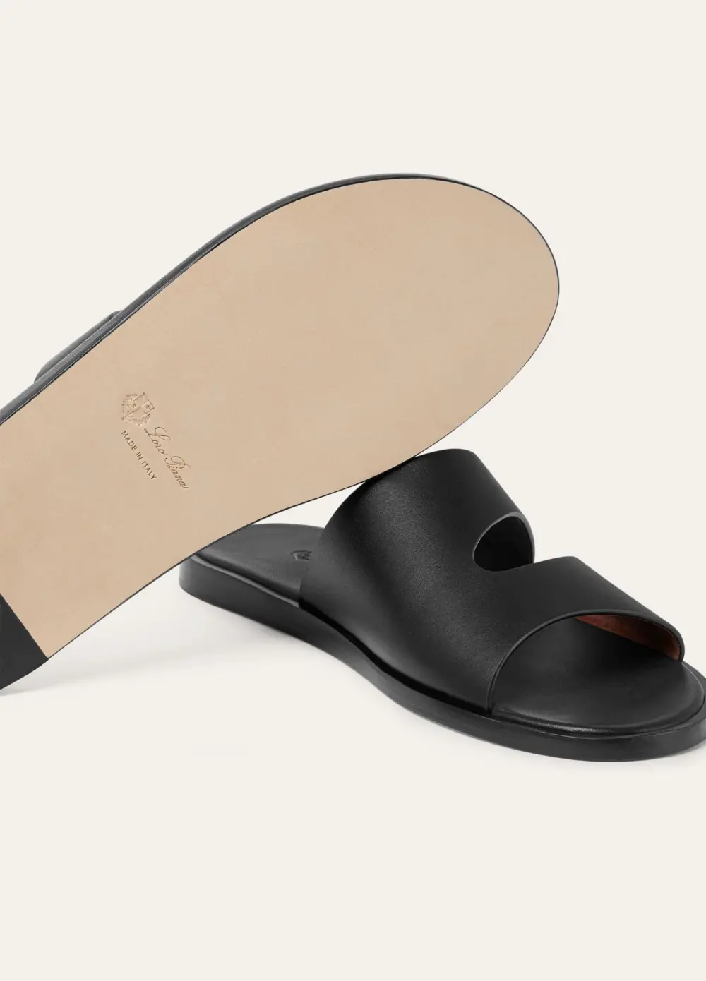 Dép Loro Piana Pilat Plain Walk Sandal 'Black' FAP1185-8000 - Ảnh 2