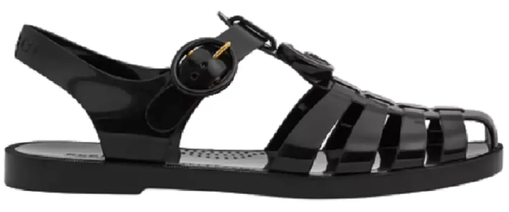 Dép Gucci Sandal With Double G ‘Black Rubber’ 676971-JFM00-1000