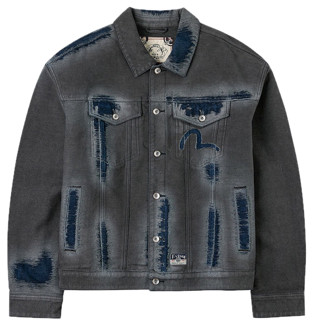 Áo Evisu Distressed Seagull Denim Jacket 'Indigo' 2EAHTM5DJ1018RXDQ
