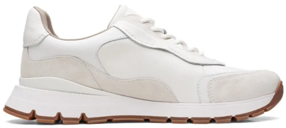 Giày Clarks Cow Leather Retro 'White' 261675217