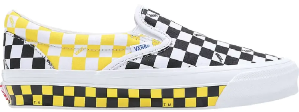 Giày Vans OG Classic Slip-On LX 'Checkerboard - Black Yellow' VN0A32QNY23