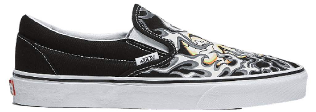 Giày Vans Classic Slip-on Flame Skull 'Black' VN0009Q7BMX