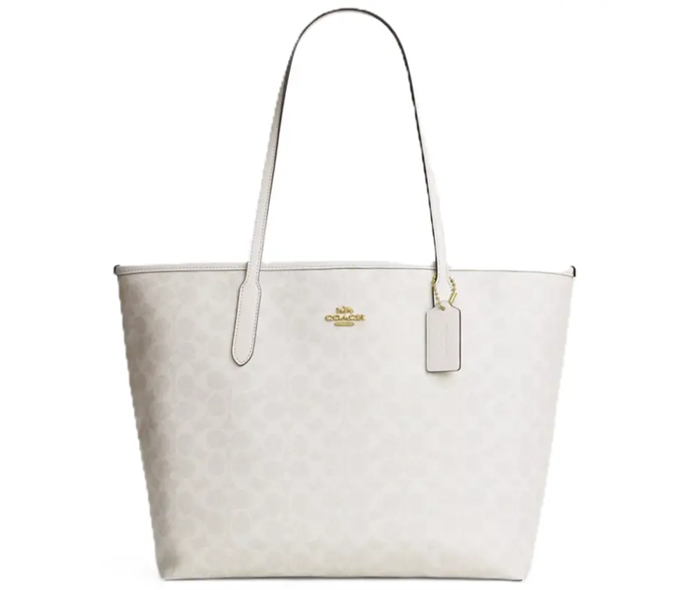 Túi Coach City Tote Bag In Signature Canvas 'White' CV976-IMXU5